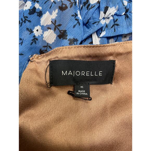 Majorelle 'Ailish' Blue Poly Mini Dress Size XS - Picture 4 of 5